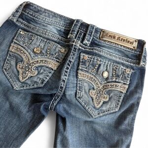Rock Revival Distressed Blue Boot Cut Jeans